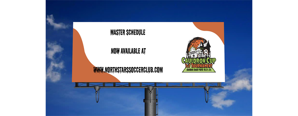 2023 Cauldron Cup Master Schedule is now available