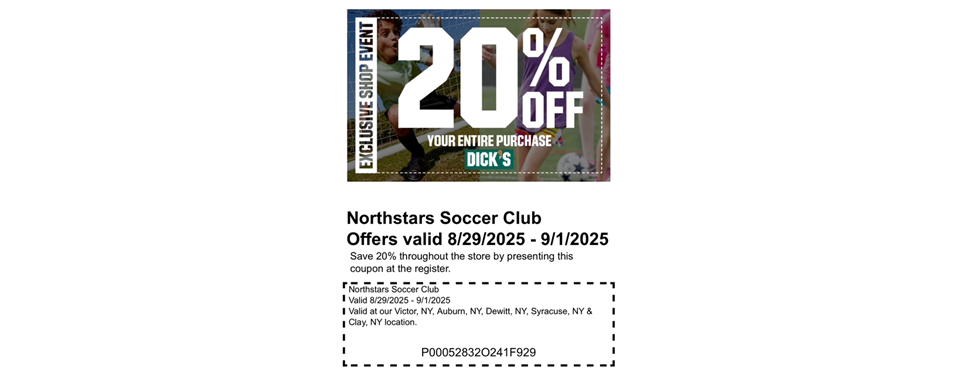 20% off In Store Shop Days 8/29 --9/1/2025
