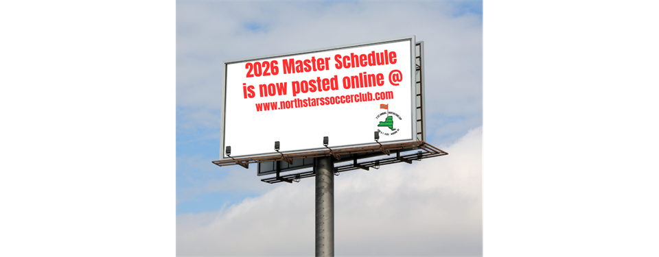 2026 Northstars Cup Tournament Master Schedule now available