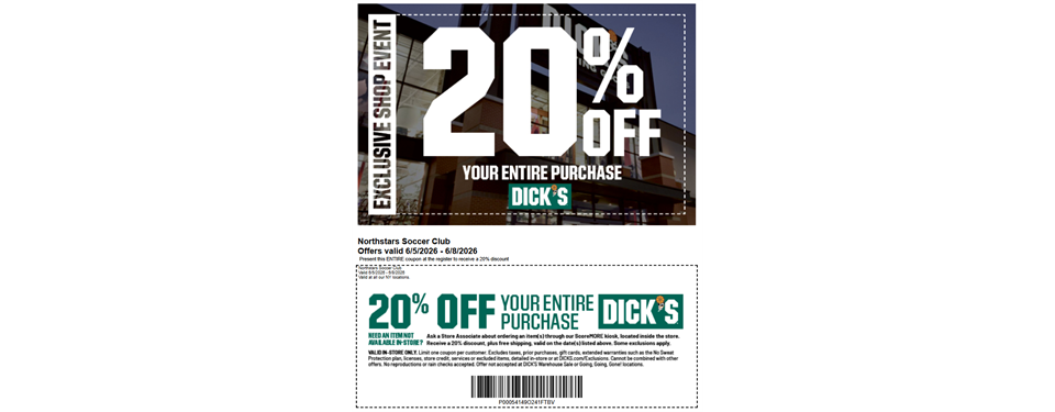 20% off In Store Shop Days 6/5/26 --6/8/2026