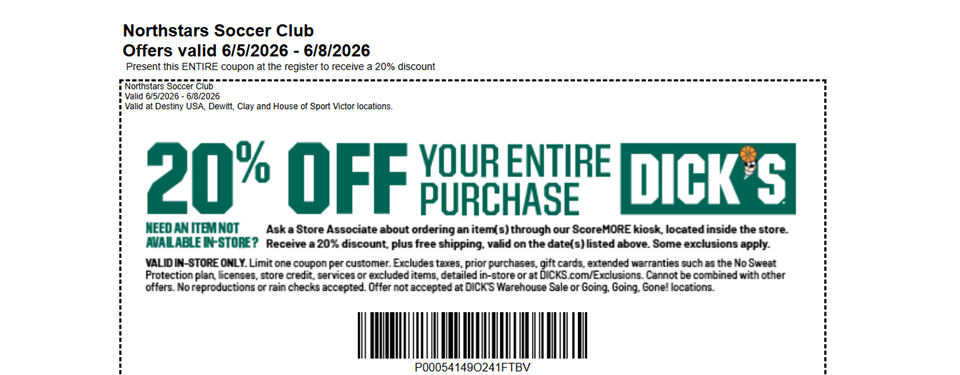 20% off In Store Shop Days 6/5/26 --6/8/2026